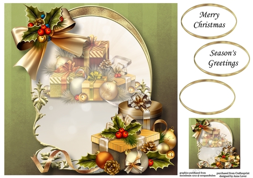 Golden Christmas Arch - Golden Presents 8x8