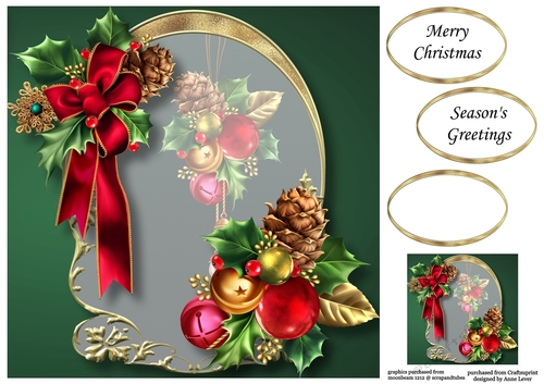 Golden Christmas Arch - Baubles 8x8