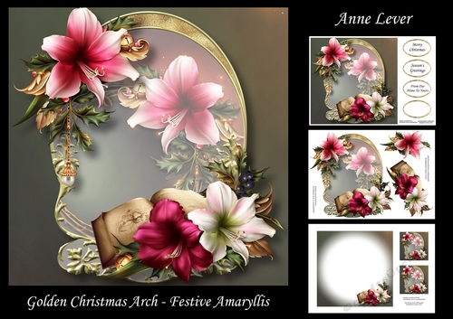 Golden Christmas Arch - Festive Amaryllis