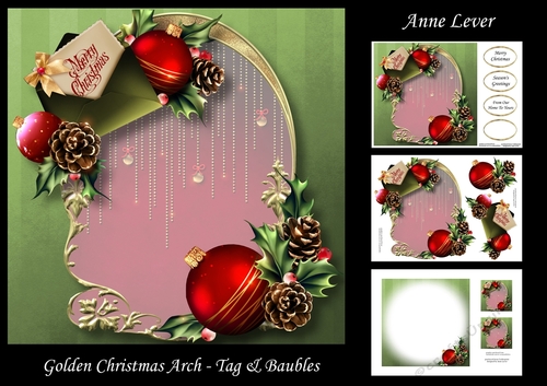 Golden Christmas Arch - Tag & Baubles