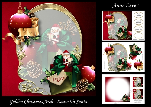 Golden Christmas Arch - Letter To Santa