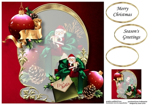 Golden Christmas Arch - Letter To Santa 8x8
