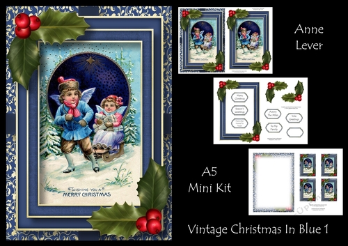 Vintage Christmas In Blue 2
