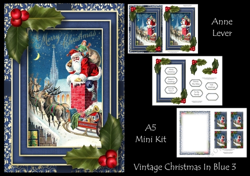 Vintage Christmas In Blue 3