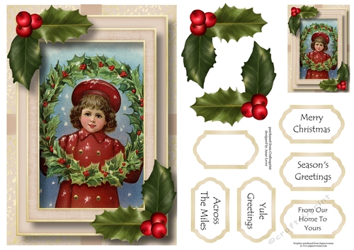 Vintage Christmas Natural 4 A5
