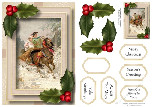 Vintage Christmas Natural 3 A5
