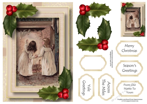 Vintage Christmas Natural 1 A5
