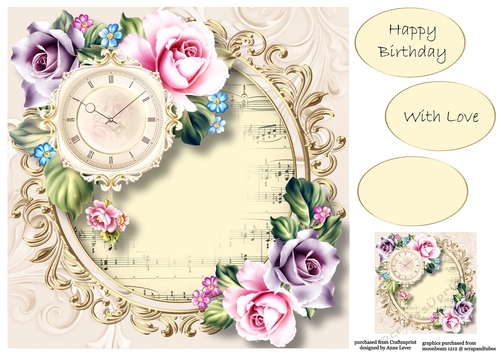 Shabby Chic & Sheet Music 8x8