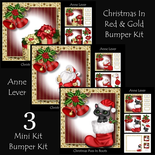 Christmas In Red & Gold Bumper Kit