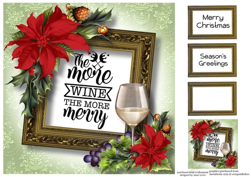 Christmas Wine Quote 4 8x8