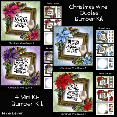 Christmas Wine Quotes Bumper Kit