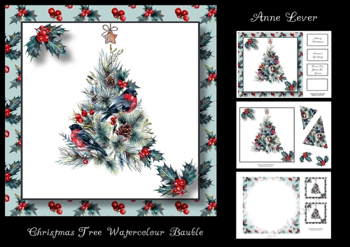 Christmas Tree Watercolour Bauble