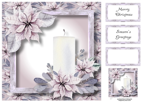 Muted Christmas Candle 8x8