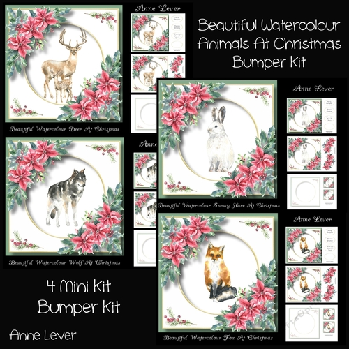 Beautiful Watercolour Animals At Christmas Bumper Kit