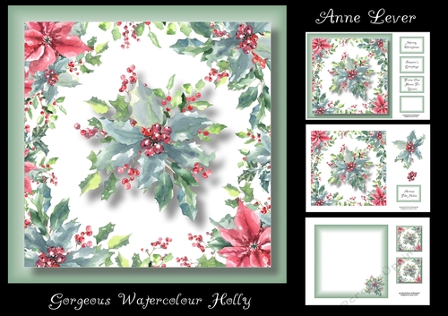 Gorgeous Watercolour Holly