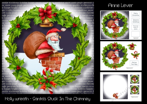 Holly Wreath - Santas Stuck In The Chimney