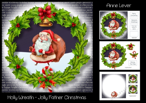 Holly Wreath - Jolly Father Chrismas
