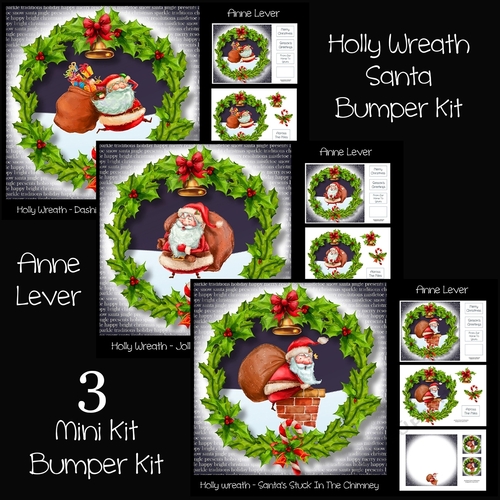 Holly Wreath Santa Bumper kit