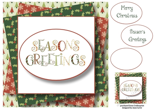 Quirky Christmas - Seasons Greetings 8x8