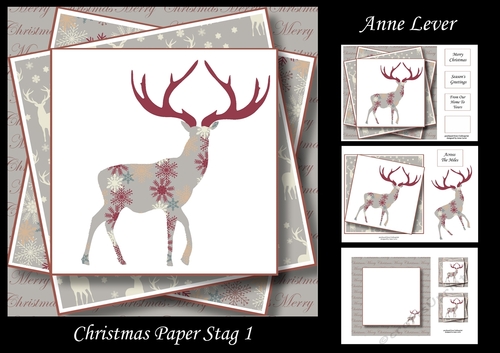 Christmas Paper Stag 1