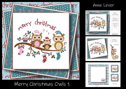 Merry Christmas Owls 1