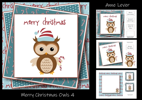 Merry Christmas Owls 4