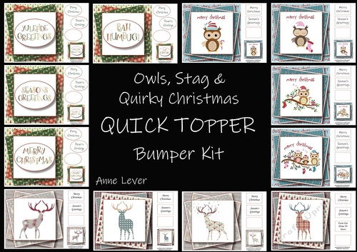 Owls, Stag & Quirky Christmas QUICK TOPPER Bumper Kit