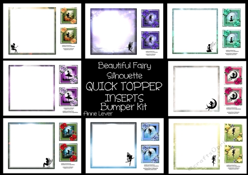 Beautiful Fairy Silhouette QUICK TOPPER INSERTS Bumper Kit