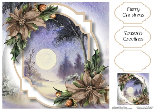 Double Mat - Big Winter Moon 8x8