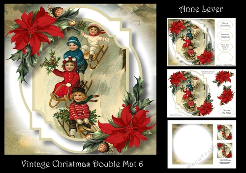 Vintage Christmas Double Mat 6