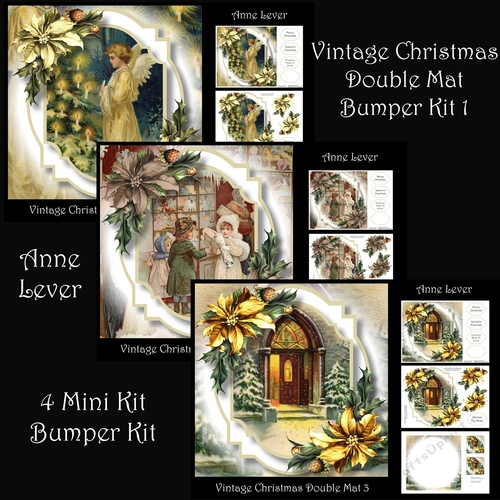 Vintage Christmas Double Mat Bumper Kit 1
