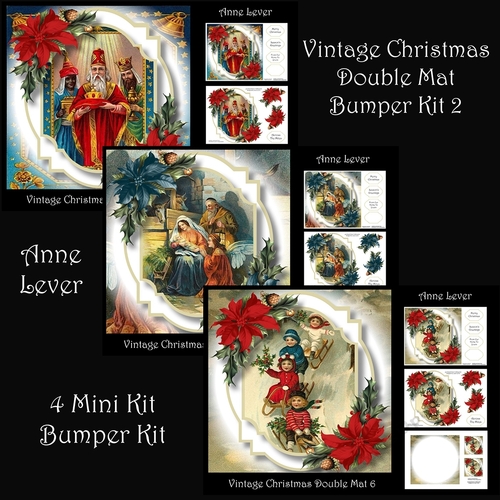 Vintage Christmas Double Mat Bumper Kit 2
