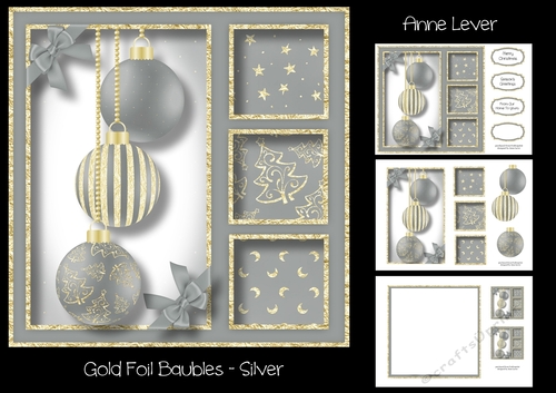 Gold Foil Baubles - Silver