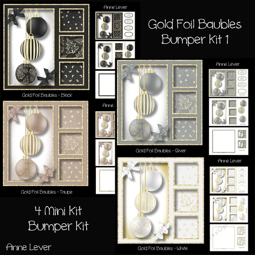 Gold Foil Baubles Bumper Kit 1