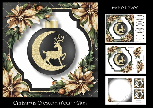 Christmas Crescent Moon - Stag