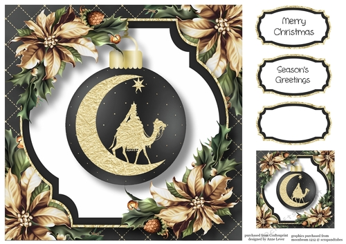 Christmas Crescent Moon - Wise Man 8x8