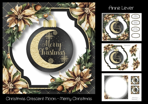 Christmas Crescent Moon - Merry Christmas
