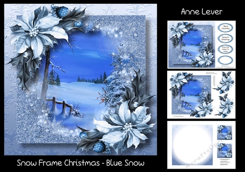 Snow Frame Christmas - Blue Snow