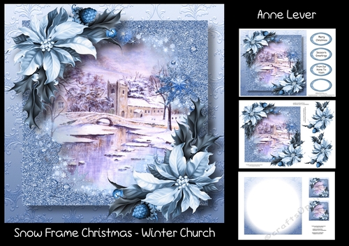 Snow Frame Christmas - Winter Church