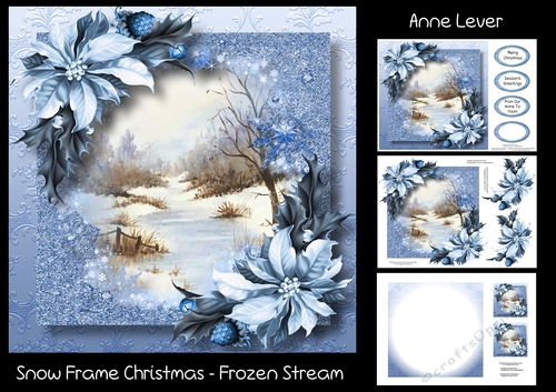 Snow Frame Christmas - Frozen Stream