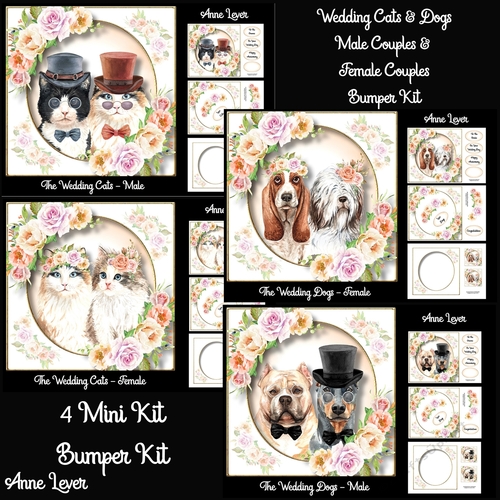 Wedding Cats & Dogs Male Couples & Female Couples Bumper Kit