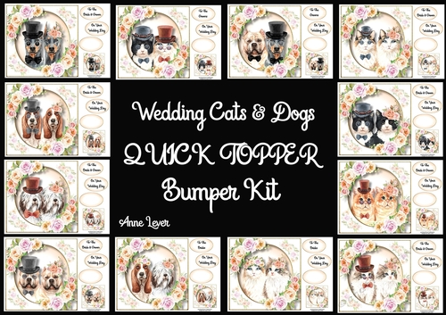 Wedding Cats & Dogs QUICK TOPPER Bumper Kit