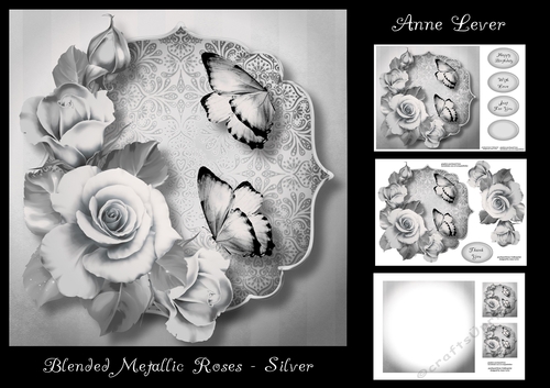 Blended Metallic Roses - Silver