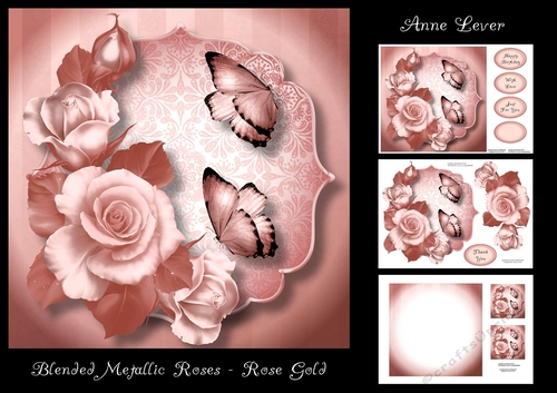 Blended Metallic Roses - Rose Gold