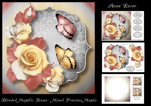 Blended Metallic Roses - Mixed Precious Metals