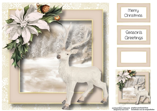 The Christmas White Stag 8x8