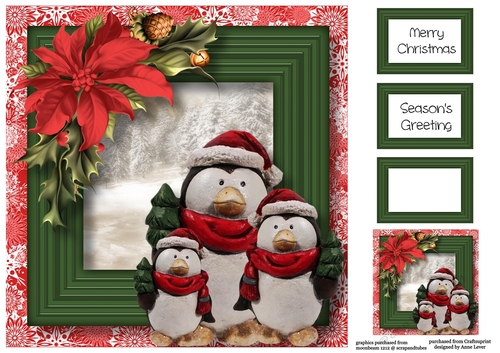 The Christmas Ornament - Penguins 8x8