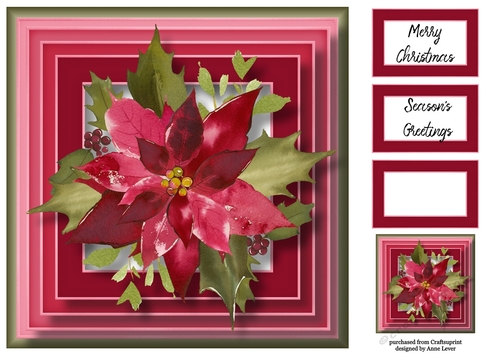 The Scarlet Poinsettia 8x8