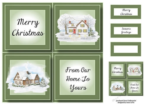 Christmas Homes Quad Frame 8x8