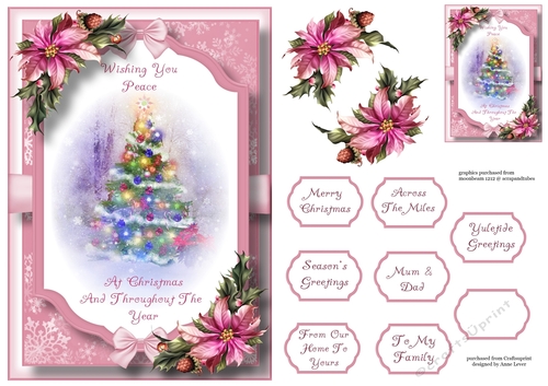 Beautiful Christmas Scene - The Christmas Tree A5